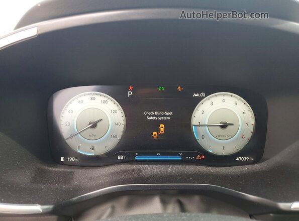 5NMS34AJ1MH360429 2021 HYUNDAI SANTA Black Вид щитка приладів