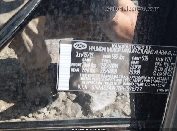 5NMS34AJ2PH598729 2023 HYUNDAI SANTA FE Black Widok komory silnika
