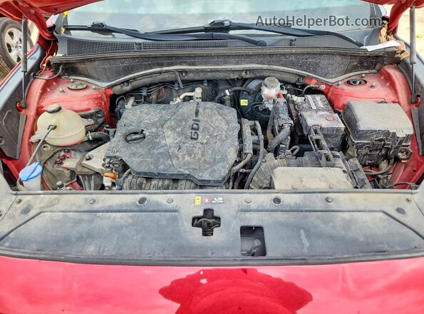 5NMS34AJ4MH309037 2021 HYUNDAI SANTA Red Շարժիչի բաժամունքի տեսք