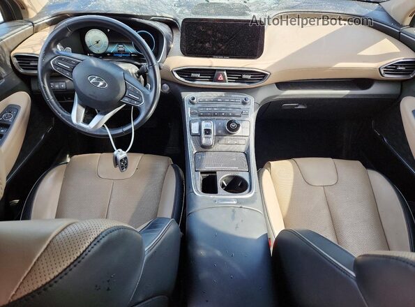 5NMS34AJ5NH459367 2022 HYUNDAI SANTA Blue Dashboard view