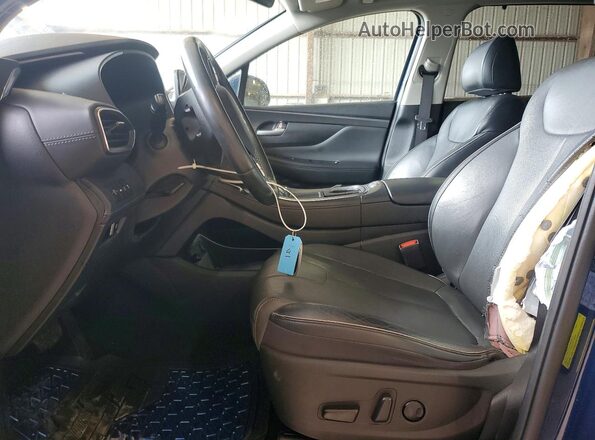 5NMS34AJ9MH307722 2021 HYUNDAI SANTA Blue Front interior view