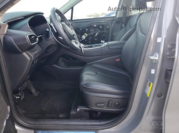 5NMS34AJXMH361093 2021 HYUNDAI SANTA Gray Widok wnętrza z przodu