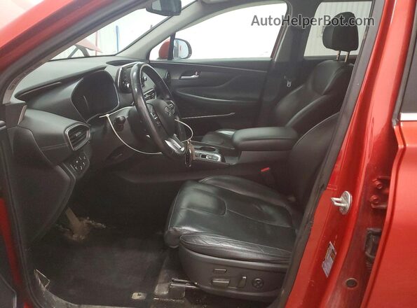 5NMS3CAAXKH123882 2019 HYUNDAI SANTA Orange წინა სალონის ხედი