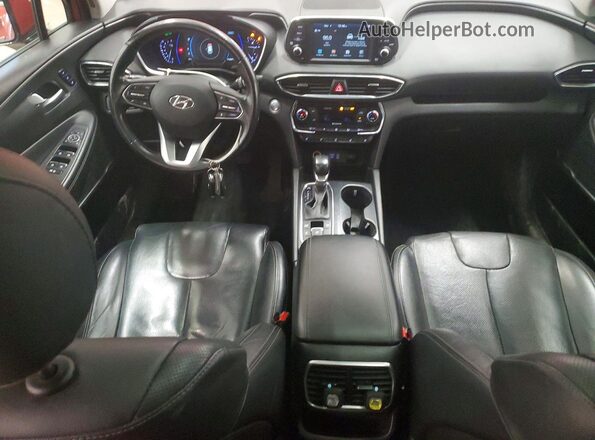 5NMS3CAAXKH123882 2019 HYUNDAI SANTA Orange წინა პანელის ხედი