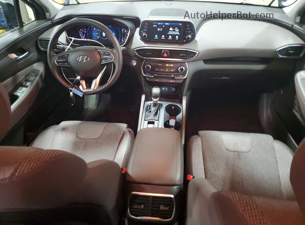 5NMS3CAD1KH091379 2019 HYUNDAI SANTA Blue Dashboard view