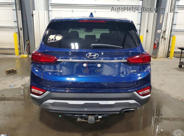 5NMS3CAD1KH091379 2019 HYUNDAI SANTA Blue Rear view