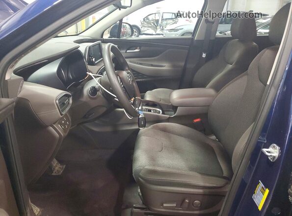 5NMS3CAD1KH091379 2019 HYUNDAI SANTA Blue Front interior view