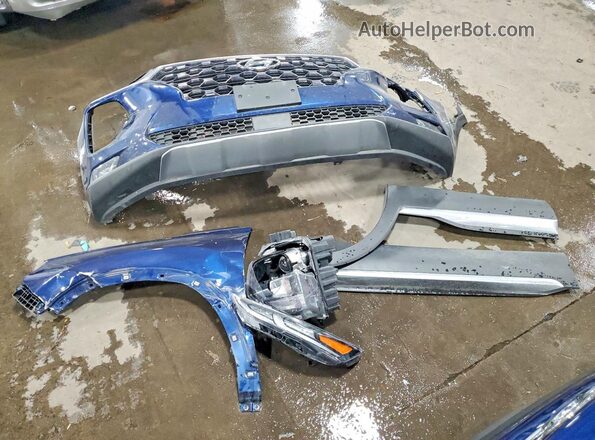 5NMS3CAD1KH091379 2019 HYUNDAI SANTA Blue VIN sticker view