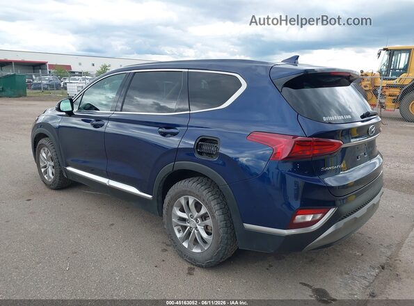 5NMS3CAD2KH032714 2019 HYUNDAI SANTA FE Blue Trasero izquierdo