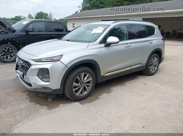 5NMS3CAD2KH074168 2019 HYUNDAI SANTA FE Серебряный Передняя левая четверть