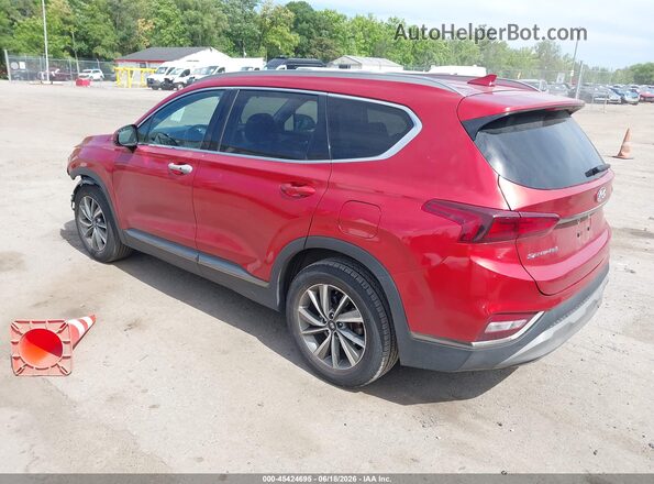 5NMS3CAD3KH063776 2019 HYUNDAI SANTA FE Красный Задняя левая четверть