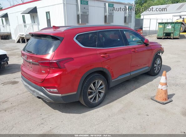 5NMS3CAD3KH063776 2019 HYUNDAI SANTA FE Красный Задняя правая четверть