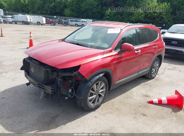 5NMS3CAD3KH063776 2019 HYUNDAI SANTA FE Красный Передняя левая четверть