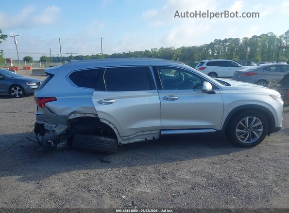 5NMS3CAD4KH018605 2019 HYUNDAI SANTA FE Silver Սալոնի հետևի տեսք