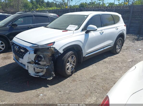 5NMS3CAD4KH099301 2019 HYUNDAI SANTA FE White Vista tres cuartos delantera izquierda