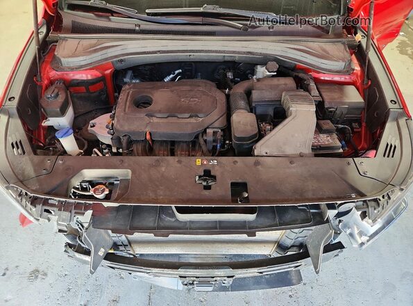 5NMS3CAD4LH284143 2020 HYUNDAI SANTA Red Vista del compartimento del motor