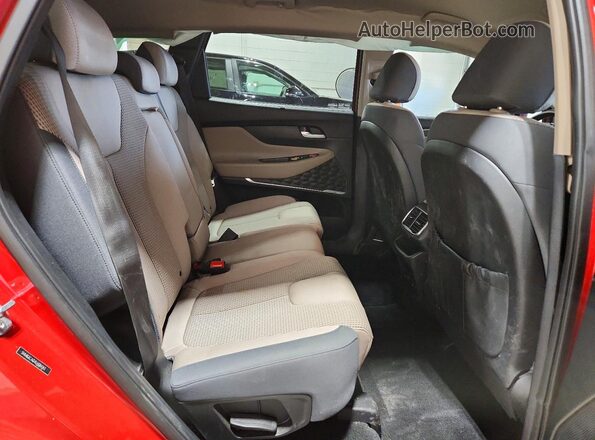 5NMS3CAD4LH284143 2020 HYUNDAI SANTA Red Vista interior trasera