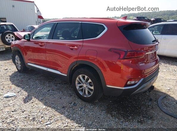 5NMS3CAD5LH258196 2020 HYUNDAI SANTA FE Burgundy Հետևի ձախ
