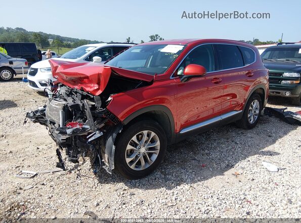5NMS3CAD5LH258196 2020 HYUNDAI SANTA FE Burgundy Առջևի ձախ երեք քառորդ տեսարան