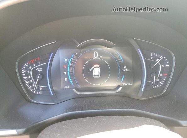 5NMS3CAD6KH006097 2019 HYUNDAI SANTA Gray Սարքավորումների վահանակի տեսք