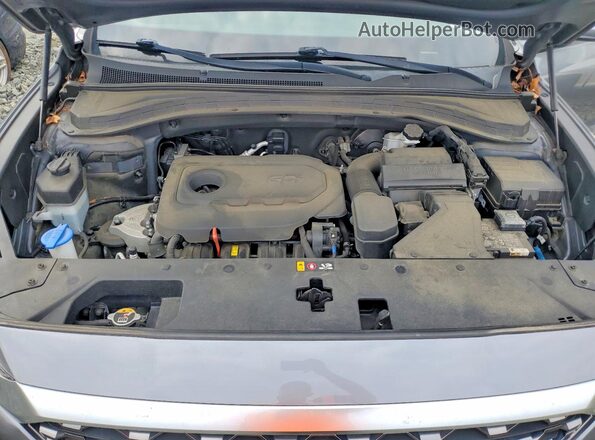 5NMS3CAD6KH122559 2019 HYUNDAI SANTA Silver Widok komory silnika