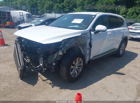 5NMS3CAD7KH074537 2019 HYUNDAI SANTA FE White Przód lewy