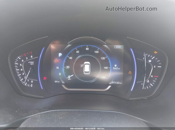 5NMS3CAD7KH074537 2019 HYUNDAI SANTA FE White Widok tylnych siedzeń