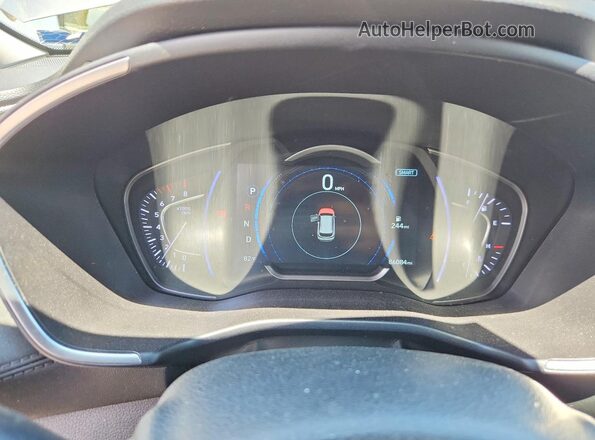 5NMS3CAD8LH175586 2020 HYUNDAI SANTA Silver ხელსაწყოთა პანელის ხედი
