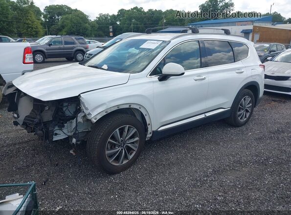 5NMS3CAD9KH028871 2019 HYUNDAI SANTA FE White Przód lewy