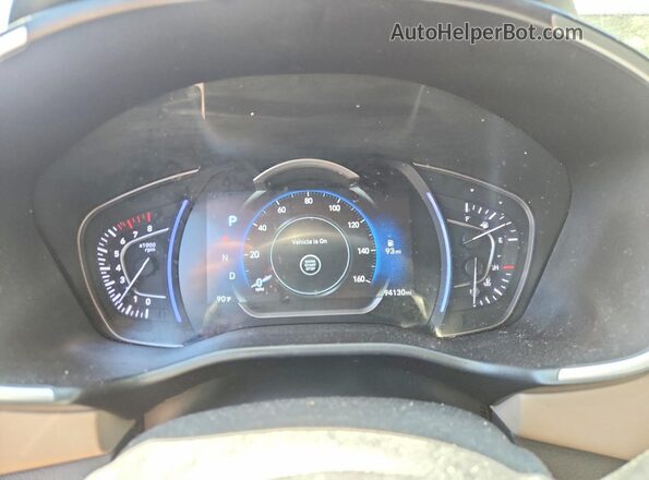 5NMS3CAD9LH204240 2020 HYUNDAI SANTA Black Widok zestawu wskaźników