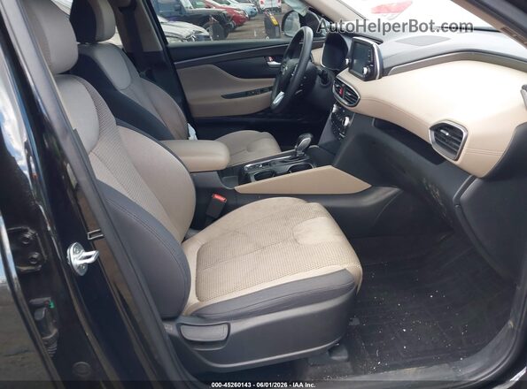 5NMS3CADXLH174813 2020 HYUNDAI SANTA FE Black Вид салону спереду