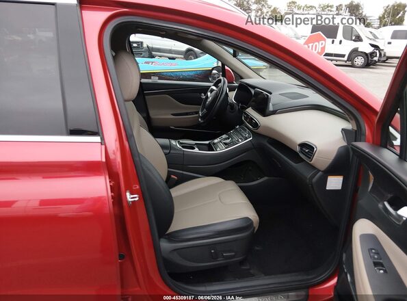 5NMS3DA14PH011236 2023 HYUNDAI SANTA FE HYBRID Красный Вид салона спереди