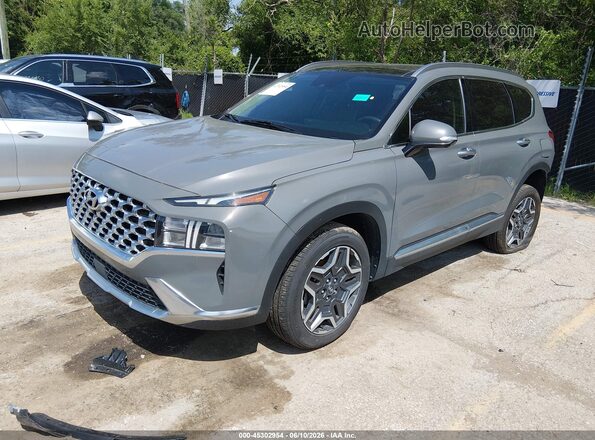 5NMS3DA14PH014816 2023 HYUNDAI SANTA FE HYBRID Gray Передня ліва чверть