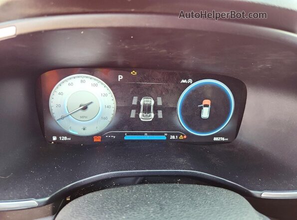 5NMS3DAJ1NH472794 2022 HYUNDAI SANTA Red Вид щитка приладів