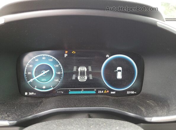 5NMS3DAJ2PH525859 2023 HYUNDAI SANTA Blue Вид щитка приладів