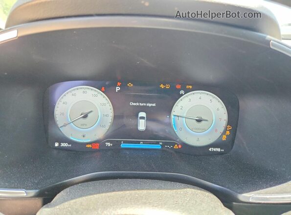 5NMS3DAJ3NH475146 2022 HYUNDAI SANTA Gray Vista del cuadro de instrumentos