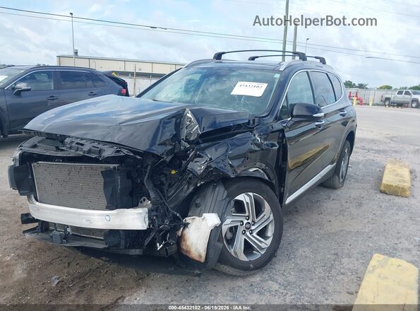 5NMS3DAJ4NH462874 2022 HYUNDAI SANTA FE Черный Передняя левая четверть
