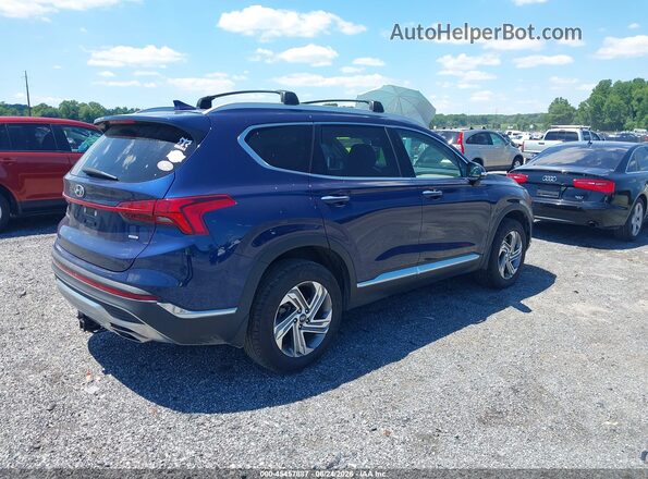 5NMS3DAJ9NH403741 2022 HYUNDAI SANTA FE Blue Задня права чверть