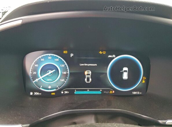 5NMS3DAJ9PH587789 2023 HYUNDAI SANTA Gray Вид щитка приладів