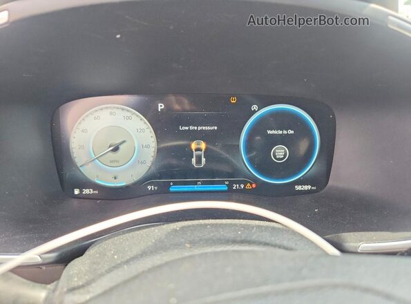 5NMS3DAJXMH311973 2021 HYUNDAI SANTA Gray Instrument cluster view