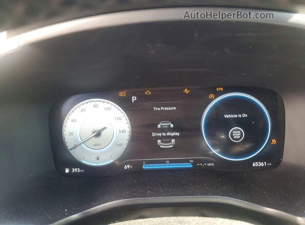 5NMS44AL2PH519784 2023 HYUNDAI SANTA Black ხელსაწყოთა პანელის ხედი
