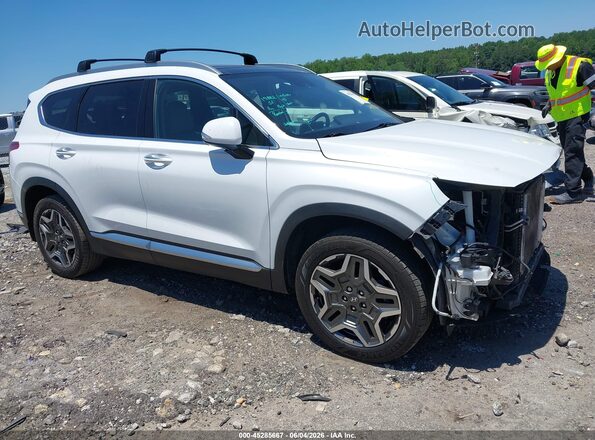 5NMS44AL6NH414050 2022 HYUNDAI SANTA FE White Սալոնի հետևի տեսք
