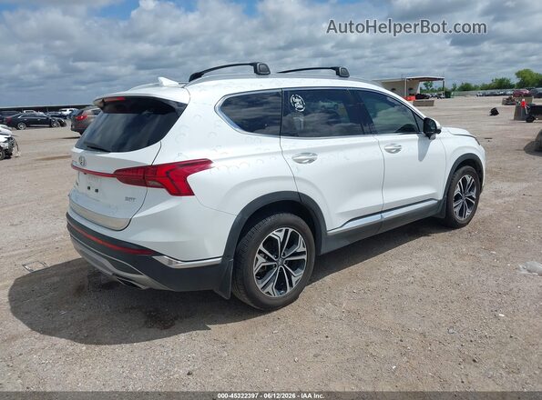 5NMS44AL8MH318712 2021 HYUNDAI SANTA FE Белый Задняя правая четверть