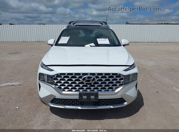 5NMS44AL8MH318712 2021 HYUNDAI SANTA FE Белый Вид панели приборов