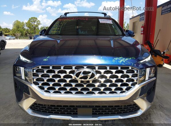 5NMS44AL8MH364363 2021 HYUNDAI SANTA FE Blue Սալոնի հետևի տեսք