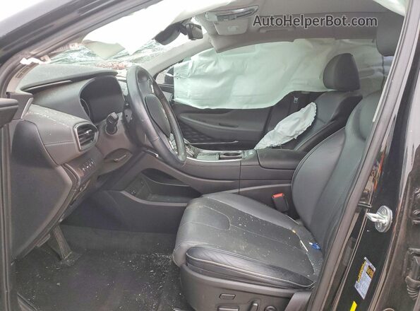 5NMS44AL8NH452556 2022 HYUNDAI SANTA Black Widok wnętrza z przodu