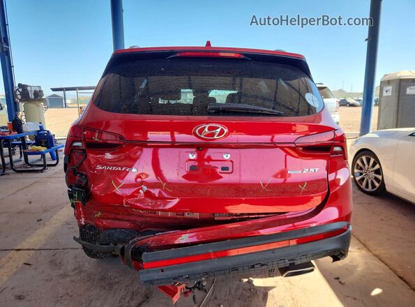 5NMS4DAL3MH349821 2021 HYUNDAI SANTA Red Вид ззаду