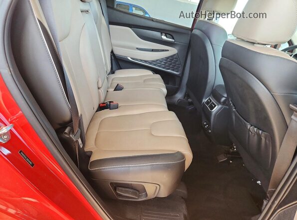5NMS4DAL3MH349821 2021 HYUNDAI SANTA Red Вид задньої частини салону