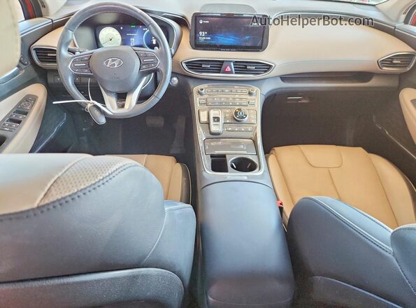 5NMS4DAL3MH349821 2021 HYUNDAI SANTA Red Вид панелі приладів