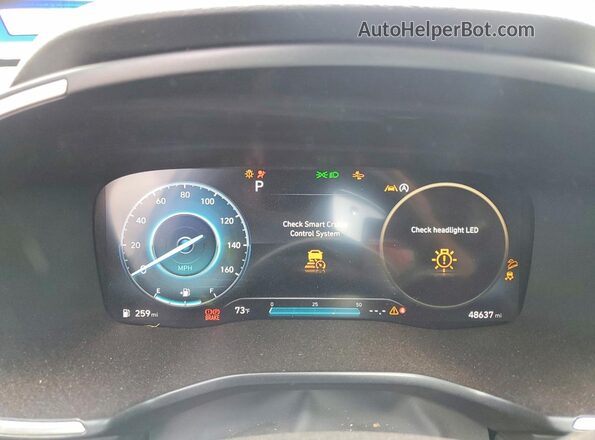 5NMS4DAL4NH467037 2022 HYUNDAI SANTA White Вид щитка приладів